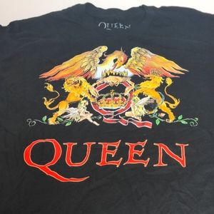 Queen tee shirt xl men's like new black crest retro